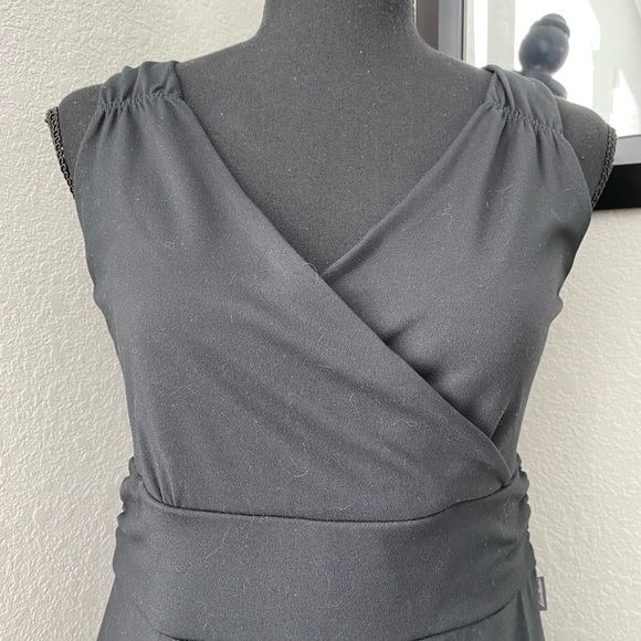 EDDIE BAUER Travex Sleeveless V Neck Black Dress Small - Picture 4 of 12